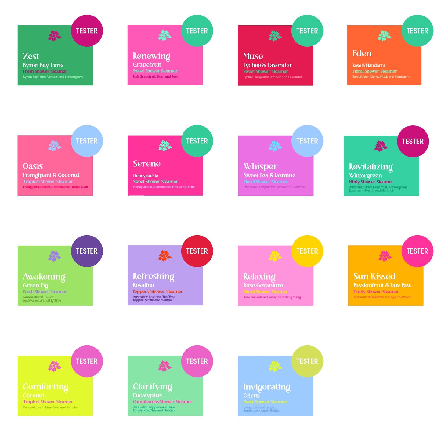 TESTERS Opening Order Shower Steamers